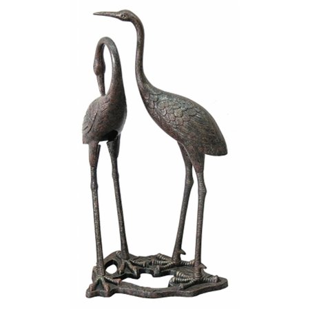 GAN EDEN Innova Hearth &amp; Home Heron Statue CA-CI Aged Bronze GA2592534